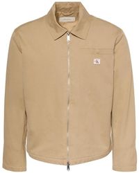 Calvin Klein - Logo-Patch Zip-Up Jacket - Lyst