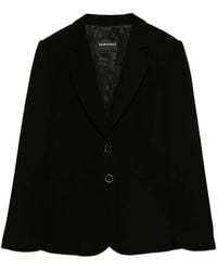 Emporio Armani - Blazer Con Revers A Lancia - Lyst