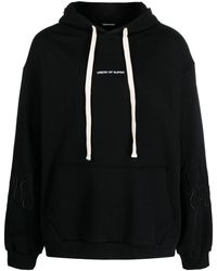 Vision Of Super - Flame-embroidered Cotton Hoodie - Lyst