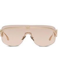Dolce & Gabbana - Logo-Plaque Pilot-Frame Sunglasses - Lyst