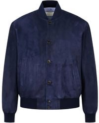 MAN ON THE BOON. - Suede Bomber Jacket - Lyst