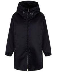 Moorer - Manteau Boutonné À Fermeture Zippée - Lyst