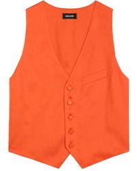 Zadig & Voltaire - Emaux Satin Vest - Lyst