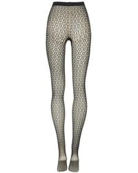 Wolford - Floral-Jacquard Net Tights - Lyst