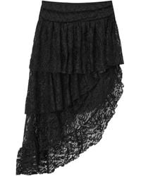 B+ AB - Asymmetrische Mini-Rok Met Kant - Lyst