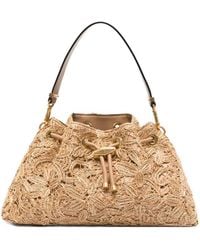 Jimmy Choo - Medium Chin Flower-Raffia Tote Bag - Lyst