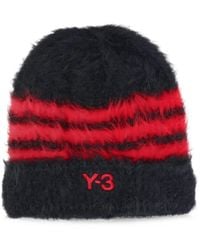 Y-3 - X Yohji Yamamoto Logo-Embroidered Striped Beanie Hat - Lyst