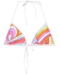 PUCCI - Iride Print Triangle Bikini Top - Lyst