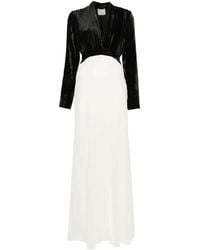 forte_forte - Crushed-Velvet Tie-Front Dress - Lyst