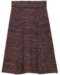 Prada - Midirock aus geripptem Strick - Lyst