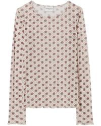 Claudie Pierlot - Floral-Print T-Shirt - Lyst