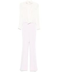 Elisabetta Franchi - Jumpsuit aus Georgette-Krepp - Lyst