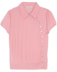 Sandy Liang - Birdie Asymmetric-Fastening Top - Lyst