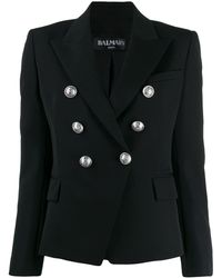 Balmain Doppelreihiger Blazer - Blau