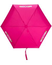 Moschino - Logo-print Compact Umbrella - Lyst
