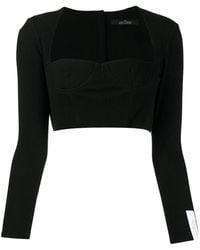 ROKH - Cropped Sweetheart Neck Top - Lyst