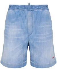 DSquared² - Logo-embroidered Bermuda Shorts - Lyst