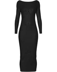 MACCAPANI - Monogram-Pattern Midi Dress - Lyst