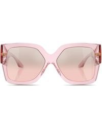 Versace - Greca-Plaque Oversized-Frame Sunglasses - Lyst