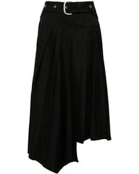 Off-White c/o Virgil Abloh - Belted Pleated Midi Skirt - Lyst