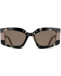 KARL LAGERFELD - Tortoiseshell-Effect Geometric-Frame Sunglasses - Lyst
