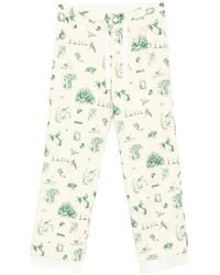 Midorikawa - Toile De Jouy-Print Drawstring Trousers - Lyst