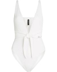 KARL LAGERFELD - Textured Faux-Pearl Swimsuit - Lyst