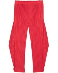 Pleats Please Issey Miyake - Plissé Tapered Trousers - Lyst