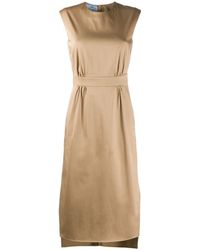 Prada Mouwloze Shiftjurk - Naturel