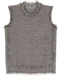 JNBY - Fringed Knit Vest - Lyst