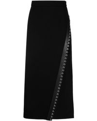 Roberto Cavalli - Side-slit Fitted Midi Skirt - Lyst