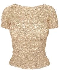Contessa Mills - Blair Smocked Short-Sleeve T-Shirt - Lyst