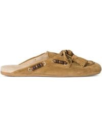 Miu Miu - Beaded Tassel Flat Mules - Lyst