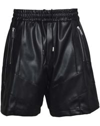 DSquared² - Zipped-Pockets Leather Shorts - Lyst