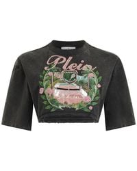 Philipp Plein - Cropped Top Met Print - Lyst