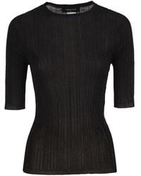 Fabiana Filippi - Ribbed-Knit T-Shirt - Lyst