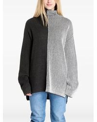 Desigual - Kenai Striped Ribbed-Knit Sweater - Lyst