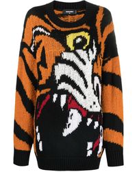 DSquared² - Pull En Maille Intarsia - Lyst