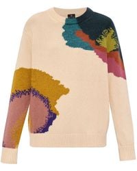 PS by Paul Smith - Intarsia-knit Cotton-blend Jumper - Lyst