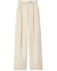 Burberry - Pantalones Con Cinturón - Lyst