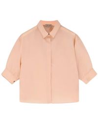 Alberta Ferretti - Logo-Embroidered Short-Sleeve Shirt - Lyst