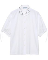 Prada - Poplin Shirt - Lyst