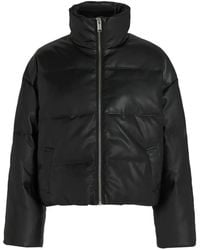 KARL LAGERFELD - Faux-Leather Puffer Jacket - Lyst