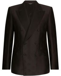 Dolce & Gabbana - Doppelreihiger Anzug mit Monogramm - Lyst