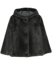 Manzoni 24 - Hooded Fur Jacket - Lyst