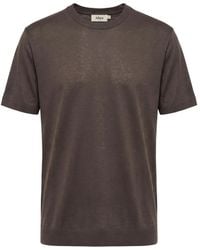 Altea - Crew-Neck Linen T-Shirt - Lyst