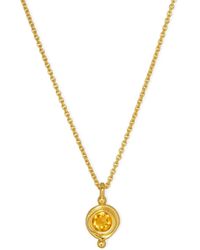 Ottoman Hands - November Citrine Birthstone Necklace - Lyst
