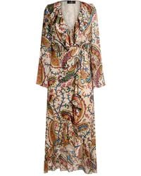Etro - Peau D'Ange Ruffled Paisley-Print Maxi Dress - Lyst