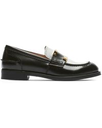 N°21 - Logo-plaque Two-tone Loafers - Lyst
