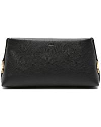 Chloé - Marcie Leather Clutch Bag - Women's - Calf Leather/linen/flax - Lyst